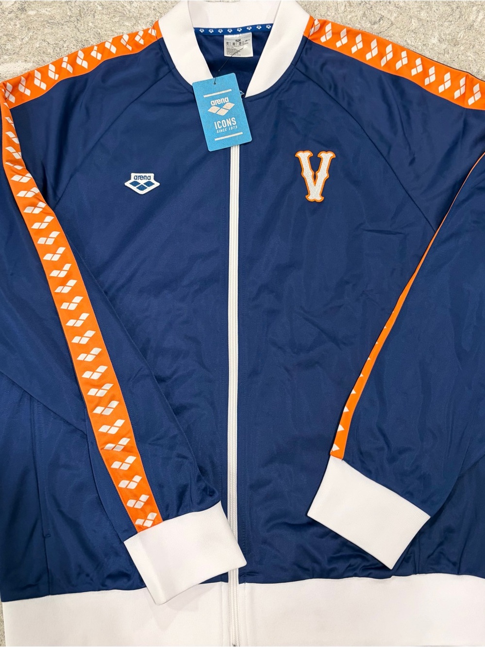 University of Virginia Arena Warm Up Jacket Blue Long Sleeve NWT-XL